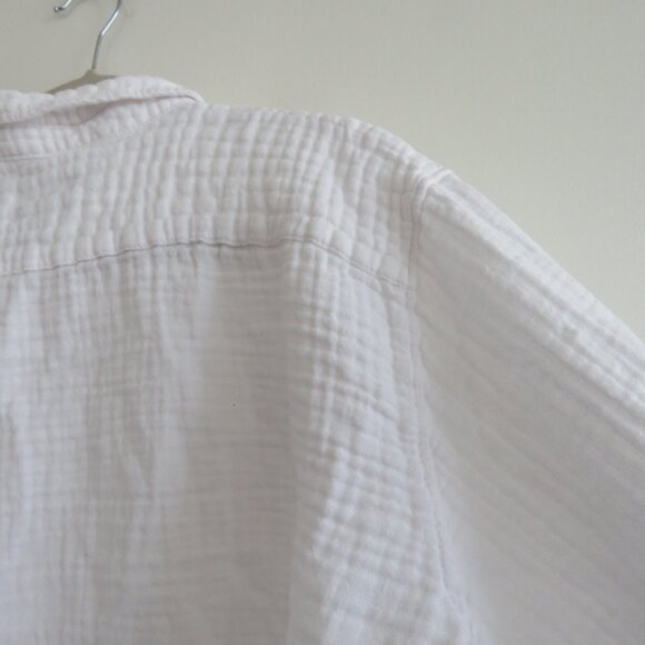 J. CREW Garçon Classic Shirt in Cotton-Linen Blend Gauze Preppy Coastal Size 20 - Picture 12 of 14